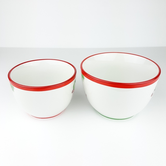 Everyday White Porcelain Merry Noel Nesting Bowls Replacements - Picture 8 of 15